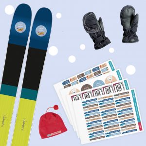 Pack d'étiquettes personnalisées pour les camps de ski